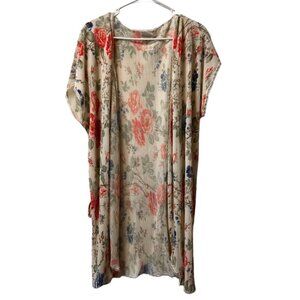 Intimate Moods Silky Shiny Robe Dressing Size‎  Medium Loungwear Pleated